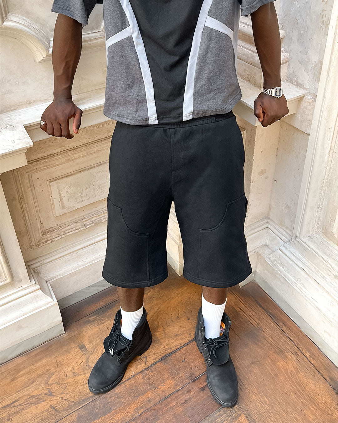 Jorts Carpenter Double Knee Negro