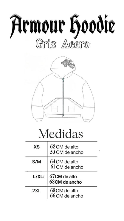 ''Armour Hoodie'' Gris Acero
