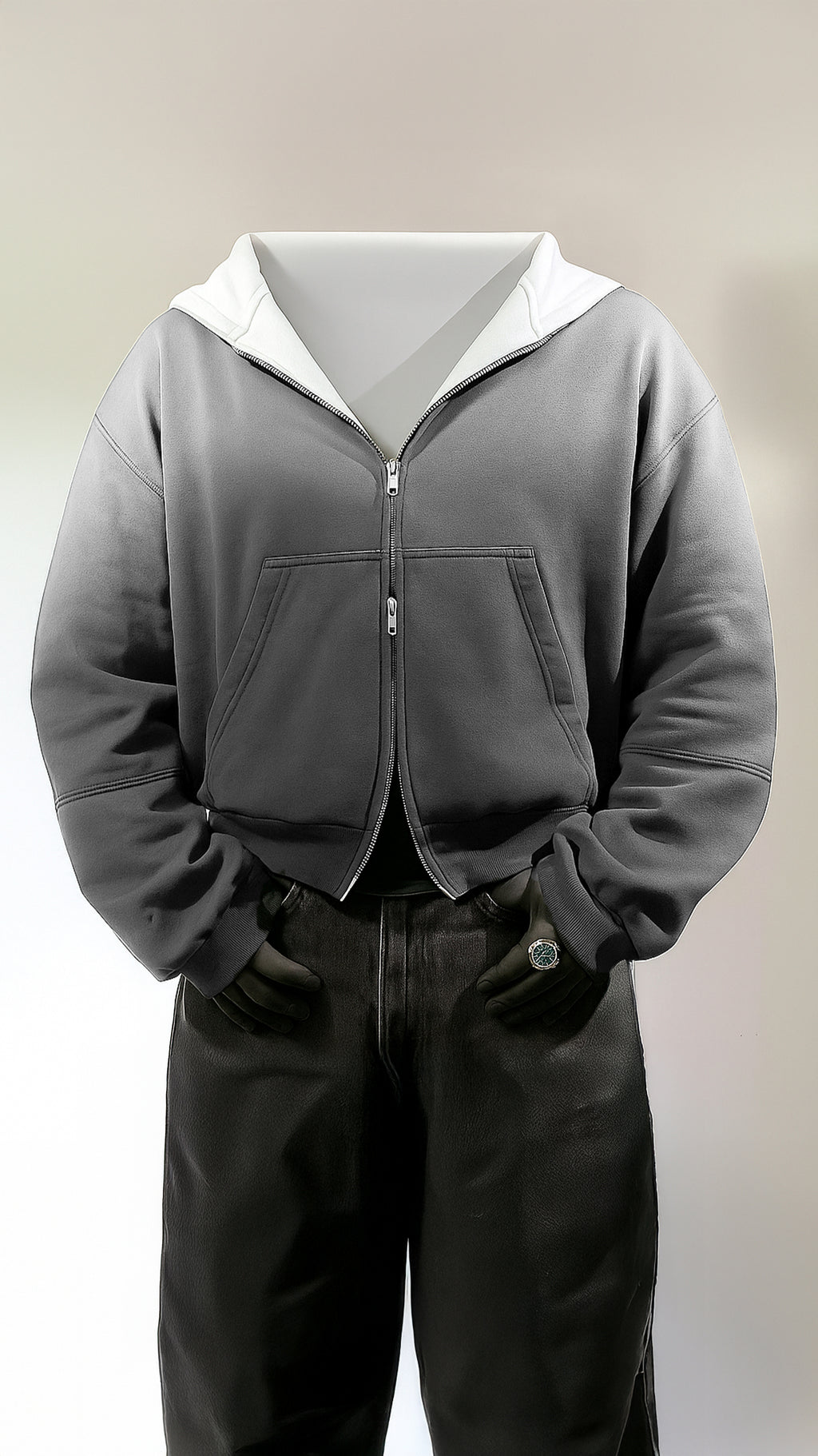 ''Armour Hoodie'' Gris Acero